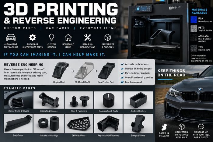 3D Printing/Reverse Engineering Service