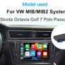 Wireless Carplay Android Auto Mirror Link For VW Volkswagen Skoda Octavia A5 Golf 7 Polo Passat B8 With MIB MIB2 System Image 3