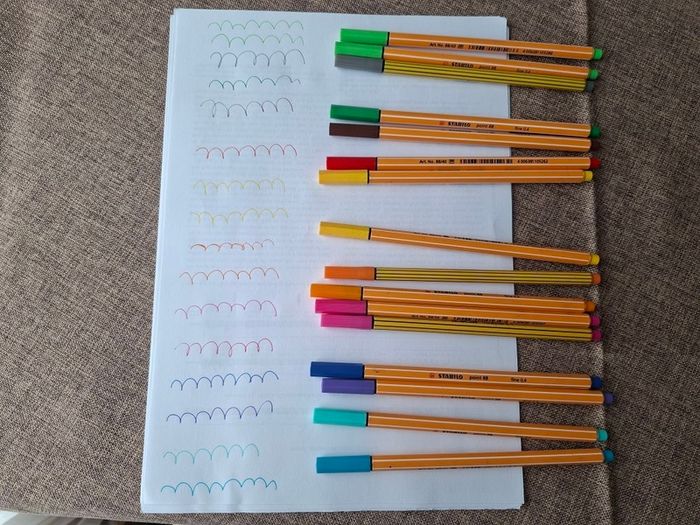 Stabilo fine markers
