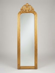 French Style Tall & Narrow Gilt Wood Mirror