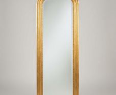 French Style Tall & Narrow Gilt Wood Mirror