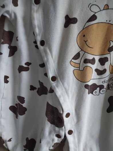 3/4 Cow type baby playsuit fits 12- 18 months
