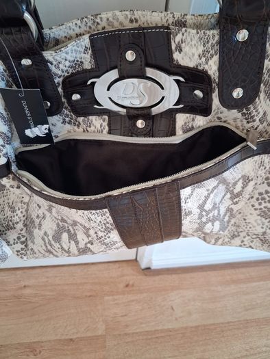 Brown 3 Piece Snake Skin Luggage Set