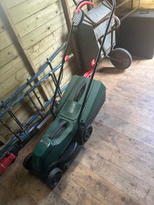 Bosch Battery operated lawnmower and strimmer