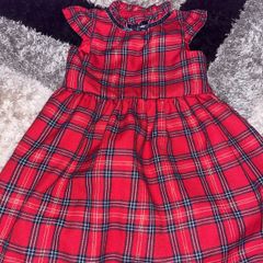 Red Tartan dress 2-3yrs