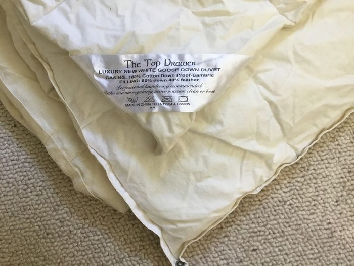 Goose down duvet