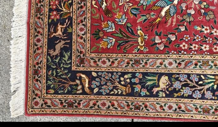 Stunning 50 Raj Tabriz Wool and Silk Hand Knotted Rug Carpet Persian