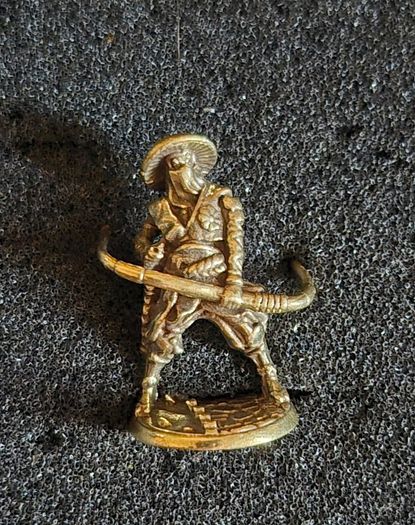 Miniature brass samurai figures ( 4 )