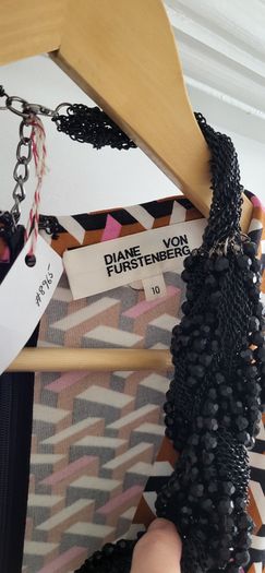 Diane Von Furstenberg 100% Silk Jumpsuit Sz 10USA (Fit 14-16UK) - Rrp 395 (New)