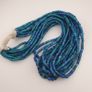 Antique Venetian Light Dark Blue 5-6mm Beads Strands Necklace Image 4