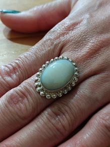 Sterling Silver Ring - Size S - Stamped for Silver (S07)