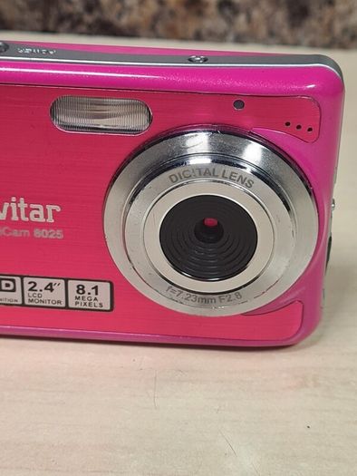 Vivitar Vivicam 8025 Digital Camera 8.1mp Mega Pixels Pink No Battery Charger