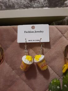 funky popcorn earrings