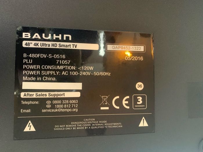Bauhn 48 inch TV