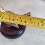 Vintage Brass Bird On Wood plaque/felt bottom. Image 5