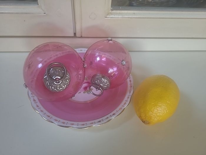 Cranberry Glass Baubles