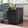 Bedside Table with 3 Drawers and Power Station, Modern Nightstand End Table, Water-Resistant Storage Side Table for Living Room and Bedroom, 35 x 40 x 59cm (Black) Image 7