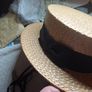 Vintage GA Dunn Boater Straw Hat. Image 10