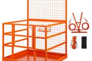 Forklift Safety Cage Work Platform 109 x 114.3 cm 635 kg w/ Wheels for Aerial