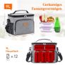 9L Insulated Lunch Bag Portable Cooler Bag Waterproof for Work and Travel Image 2