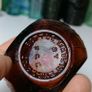 60 - Vintage 4oz Bovril Dark Brown Glass Embossed Letters Jar Image 5