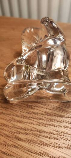 TOWLE Nud Women Figurine Full Lead Crystal Vintage Art Glass PAPERWEIGHT