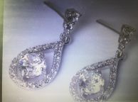 main image for ad 18kt White Gold Filled Drop Style Earrings