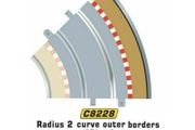 Scalextric C8228: New Radius 2 Outer Borders &amp; Barriers x4  (R2)