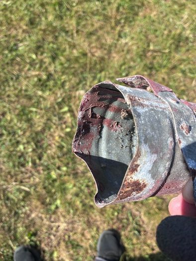 Vintage galvanised downpipe