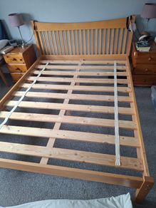 Pine bed frame