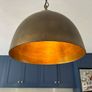Brass Pendant Ceiling Light x3 Image 2