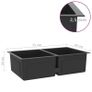 Handmade Kitchen Sink with Strainer Black Stainless Steel Image 9
