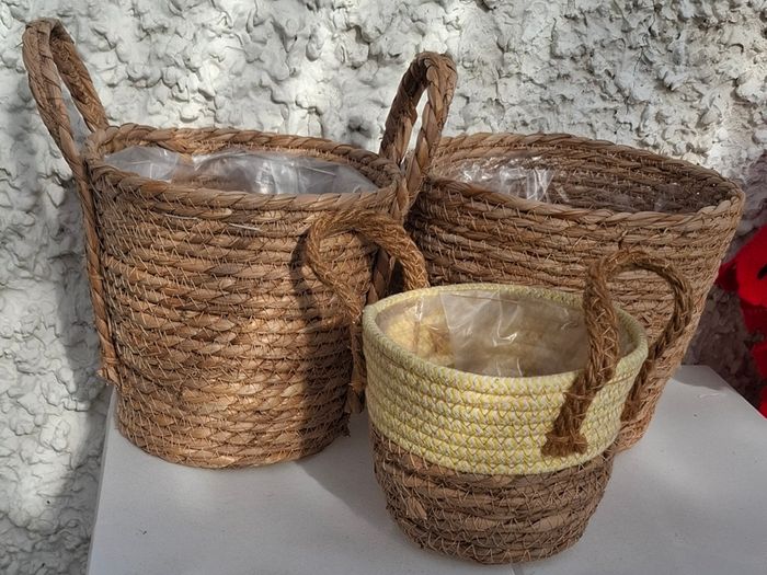 Sea-Grass Rattan Wicker Planter Basket