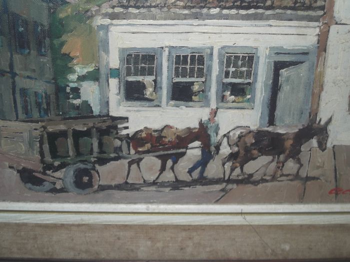 a lovely oil painting on canvas,signed by glauco chaves