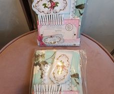 Decorative cookie bags tags and pegs x 24