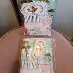 Decorative cookie bags tags and pegs x 24