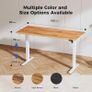 Electric Standing Desk, 150 x 60 cm Height Adjustable Sit Stand Desk with Splice Board and Memory Smart Pannel, Home Office Desks Image 3