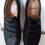 Clarks Velcro Fastening Mens Black Shoes Image 2