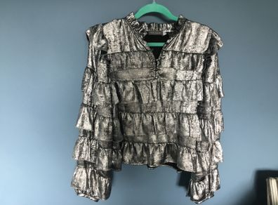 Mint velvet silver top