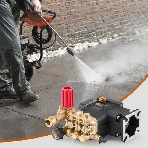 Pressure Washer Pump, 19mm(3/4") Shaft Horizontal Triplex Plunger, 227 bar(3300 PSI), 9.5 L/min(2.5GPM), Replacement Power Washer Pumps Kit with 5 Nozzles, Compatible with Simpson MorFlex 40224, 40225, 40226, Santoprene
