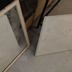 2 perfect beveled mirrors unframed