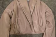 Miss Selfridge Faux leather shawl jacket