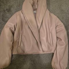 Miss Selfridge Faux leather shawl jacket