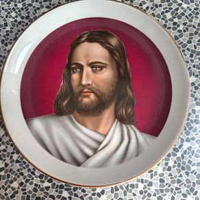 Vintage Miniature 15cm  UK plate of Our Lord Jesus Christ devotional item