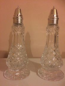 Galway Crystal salt pepper set postage available