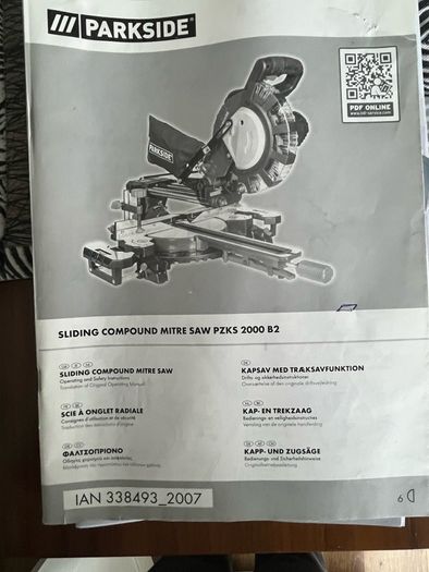 Sliding Compound Mitre Saw Pzks 2000 B2