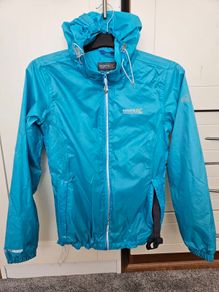 Adult Sky Blue Rain Jacket size 10