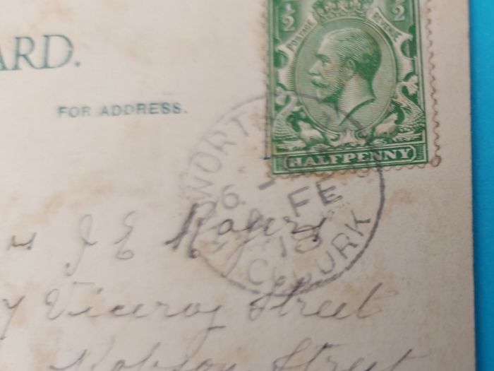 World War 1 IRISH Postcard Sent From Cork to Liverpool 4/2/1918