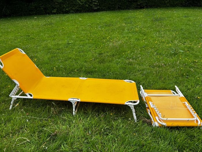 Two IKEA SUNNON folding lounger