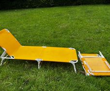 Two IKEA SUNNON folding lounger